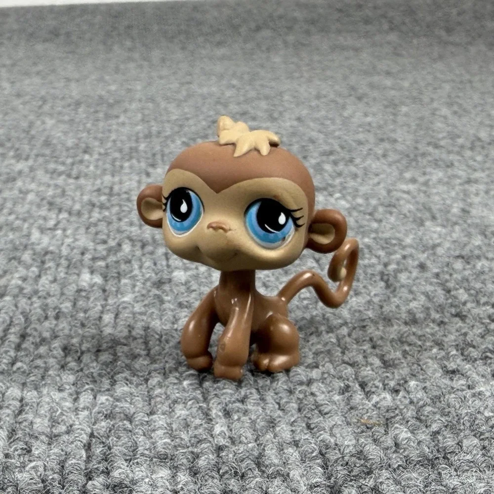 Hasbro Littlest Pet Shop Brown Cute Monkey Mini Figure 2007 #564 LPS Toy 2007